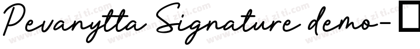 Pevanytta Signature demo字体转换